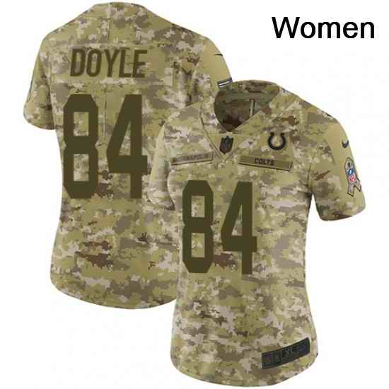 Womens Nike Indianapolis Colts 84 Jack Doyle Limited Camo 2018 Salute to Service NFL Jersey